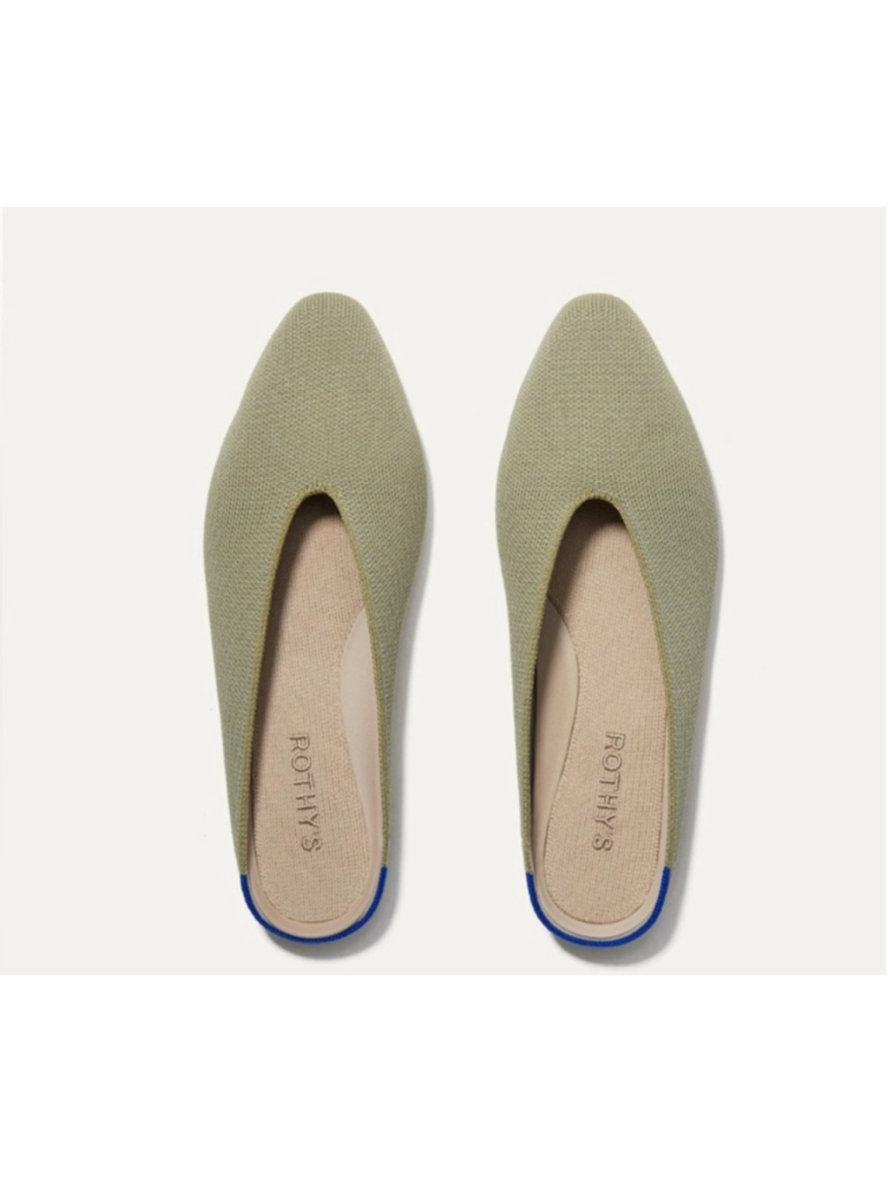 Rothy’s The Almond Demi Mule Cedar Green Women’s 10 NWT Pointed Toe Knit